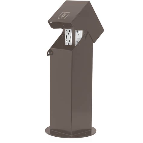 weatherproof outdoor receptacle pedestal